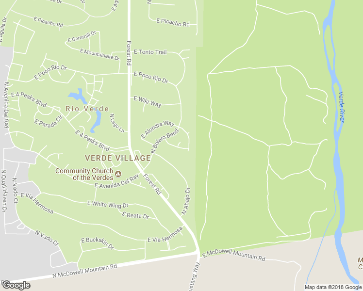 map of restaurants, bars, coffee shops, grocery stores, and more near 19122 East Vía Esquina in Rio Verde