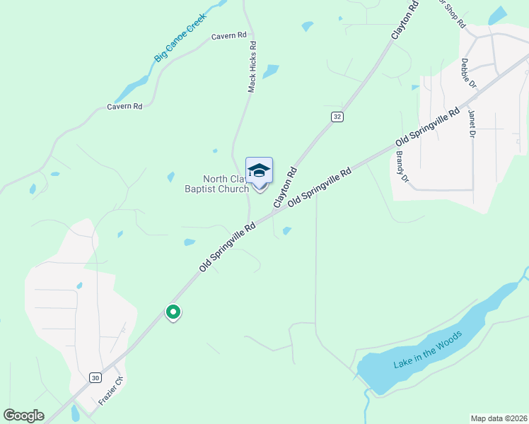 map of restaurants, bars, coffee shops, grocery stores, and more near 7410 Old Springville Road in Pinson