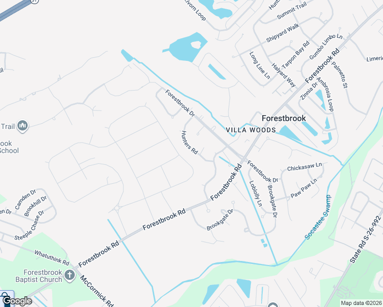 map of restaurants, bars, coffee shops, grocery stores, and more near 213 Hunters Road in Myrtle Beach