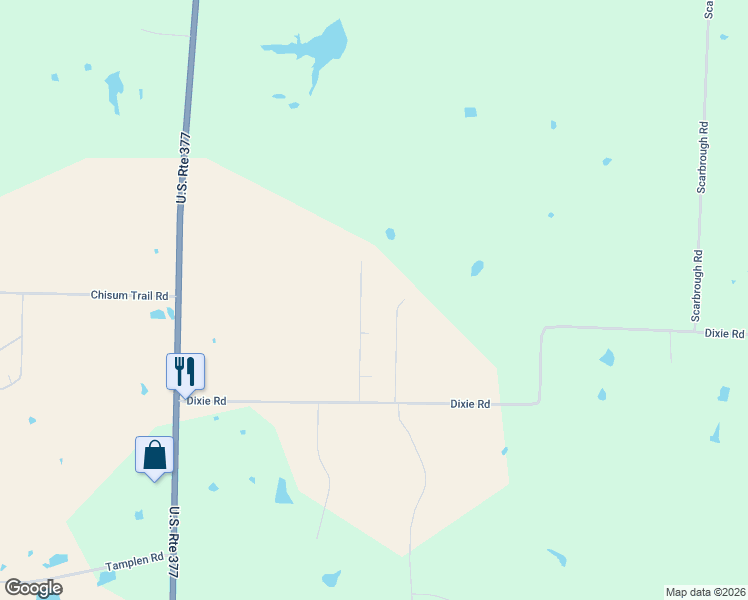 map of restaurants, bars, coffee shops, grocery stores, and more near 597 Dixie Road in Whitesboro