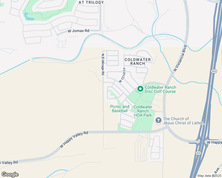 map of restaurants, bars, coffee shops, grocery stores, and more near 12265 West Paso Trail in Peoria