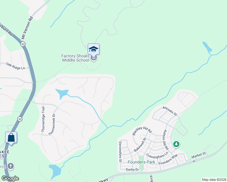 map of restaurants, bars, coffee shops, grocery stores, and more near 2230 Washington Dr in Douglasville