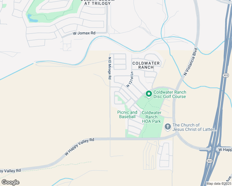 map of restaurants, bars, coffee shops, grocery stores, and more near 12265 West Paso Trail in Peoria
