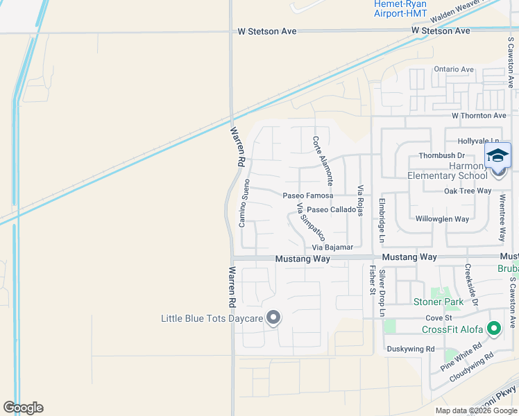 map of restaurants, bars, coffee shops, grocery stores, and more near 5605 Corte Vallarta in Hemet