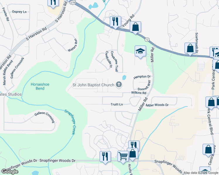 map of restaurants, bars, coffee shops, grocery stores, and more near 2322 Wilkins Court in Decatur