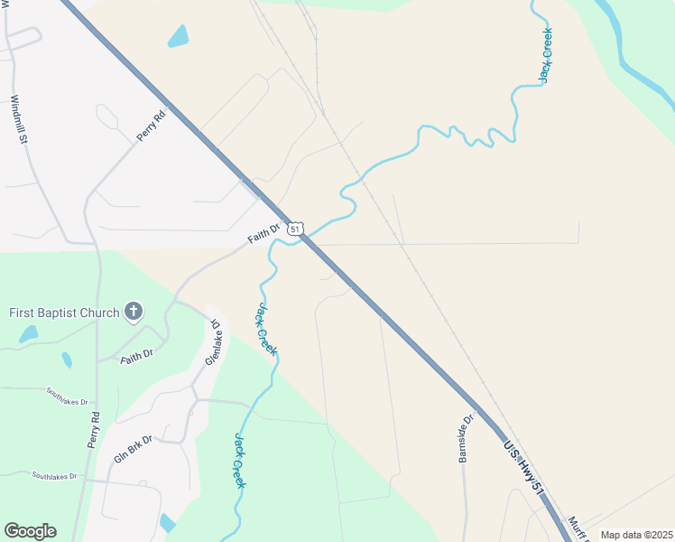 map of restaurants, bars, coffee shops, grocery stores, and more near 3557 U.S. 51 in Grenada