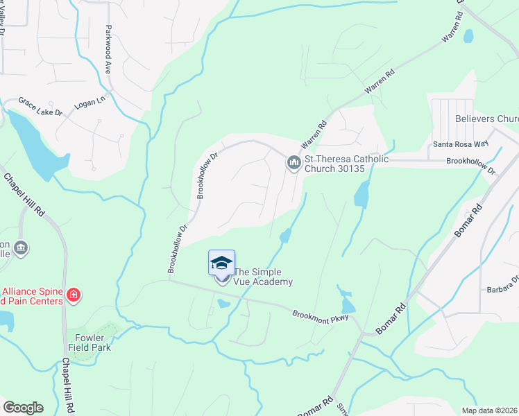 map of restaurants, bars, coffee shops, grocery stores, and more near 5261 Clingman Court in Douglasville