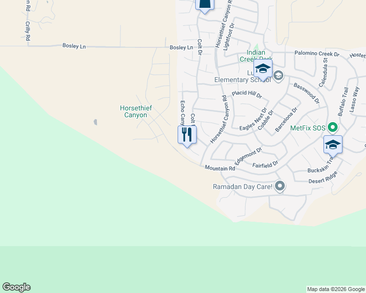 map of restaurants, bars, coffee shops, grocery stores, and more near 27479 Echo Canyon Court in Corona