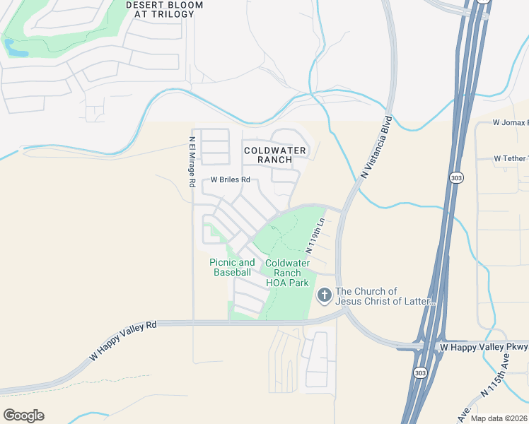 map of restaurants, bars, coffee shops, grocery stores, and more near 12118 West Desert Moon Way in Peoria