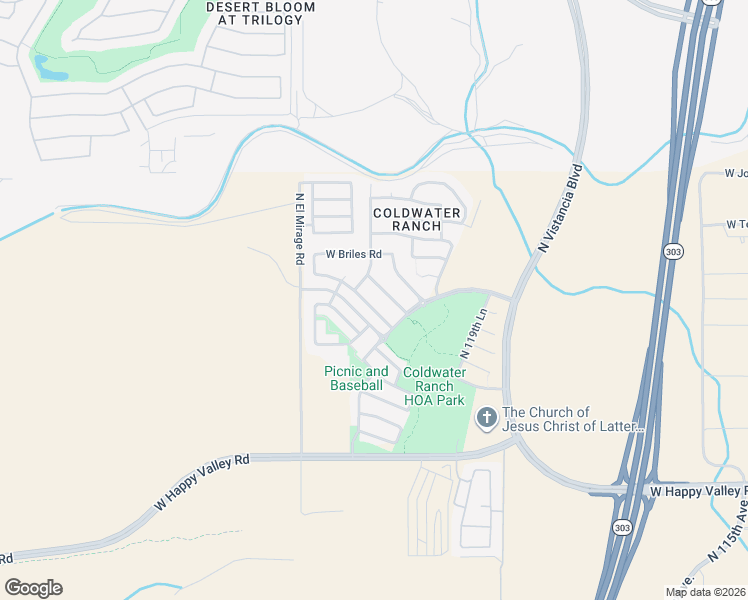 map of restaurants, bars, coffee shops, grocery stores, and more near 12118 West Desert Moon Way in Peoria