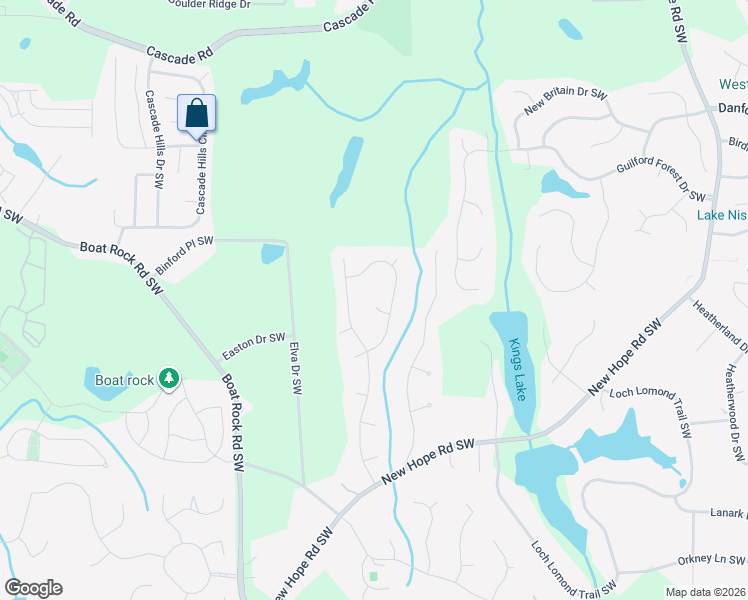 map of restaurants, bars, coffee shops, grocery stores, and more near 110 Voltaire Court in Atlanta