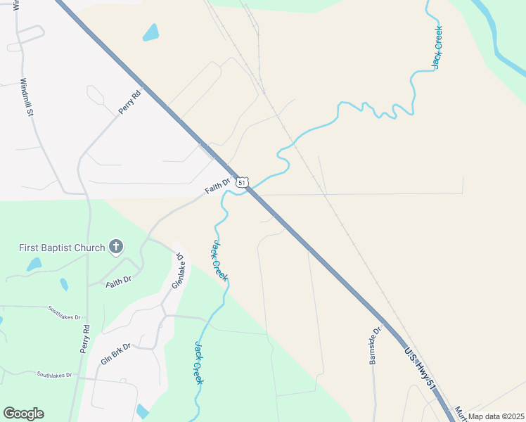 map of restaurants, bars, coffee shops, grocery stores, and more near 3557 U.S. 51 in Grenada