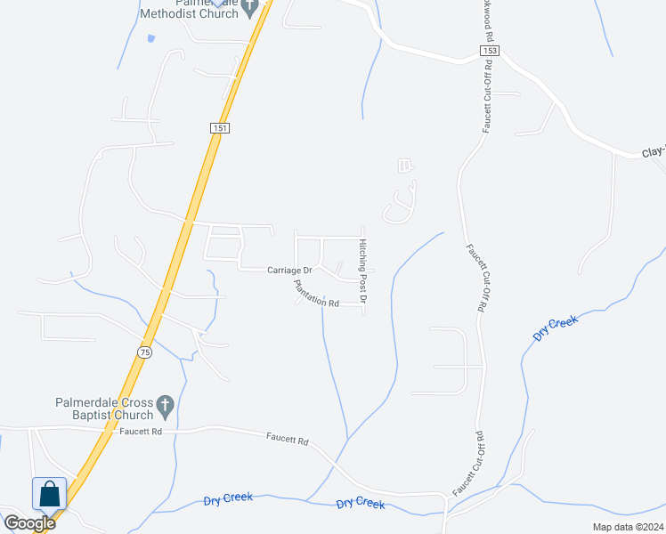 map of restaurants, bars, coffee shops, grocery stores, and more near 7440 Carriage Way in Pinson