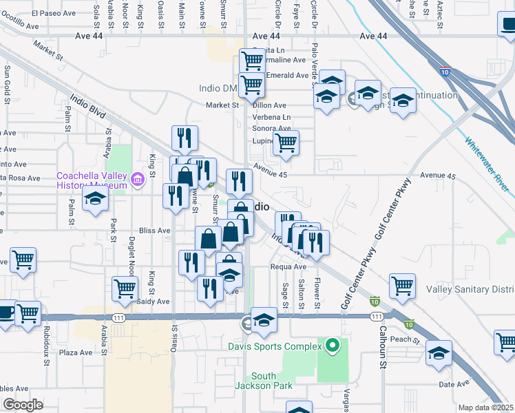 map of restaurants, bars, coffee shops, grocery stores, and more near in Chiriaco Summit