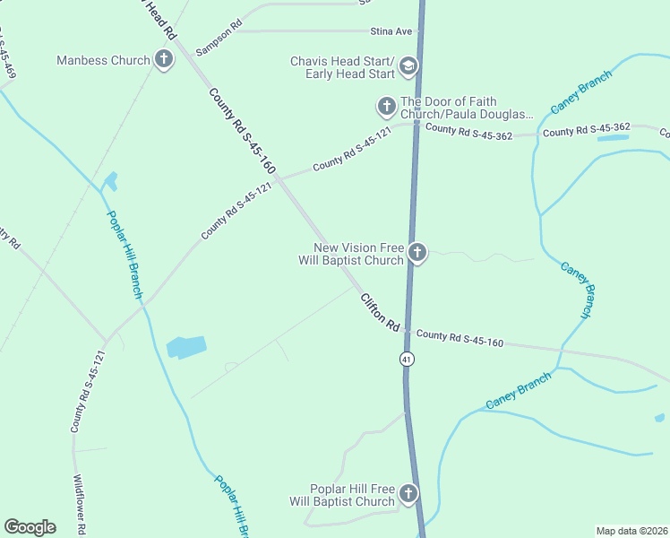 map of restaurants, bars, coffee shops, grocery stores, and more near 117 Clifton Road in Hemingway