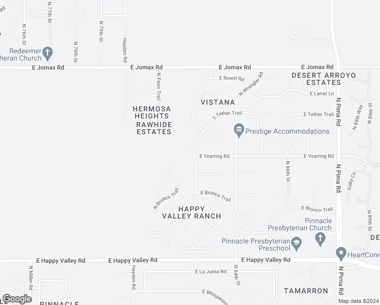 map of restaurants, bars, coffee shops, grocery stores, and more near 25940 North 82nd Street in Scottsdale