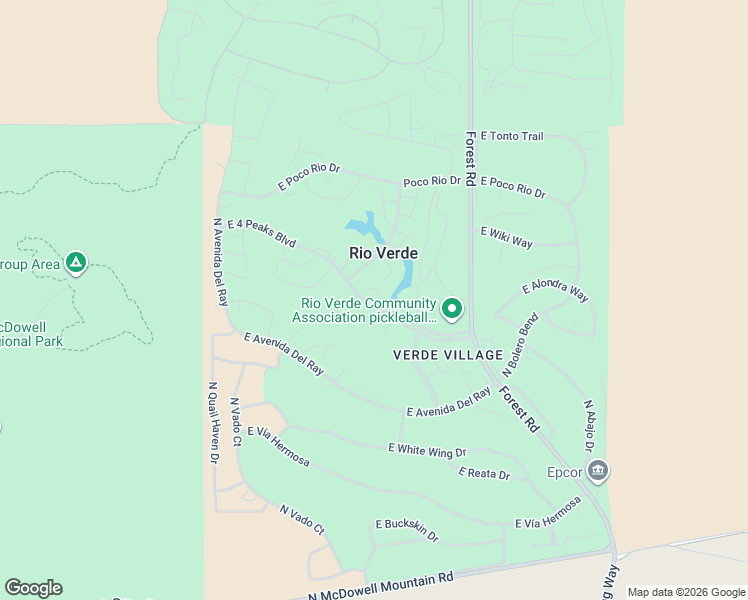 map of restaurants, bars, coffee shops, grocery stores, and more near in Rio Verde