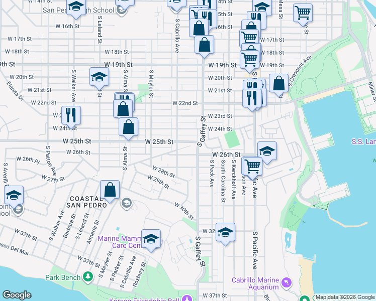 map of restaurants, bars, coffee shops, grocery stores, and more near 722 West Hamilton Avenue in Los Angeles
