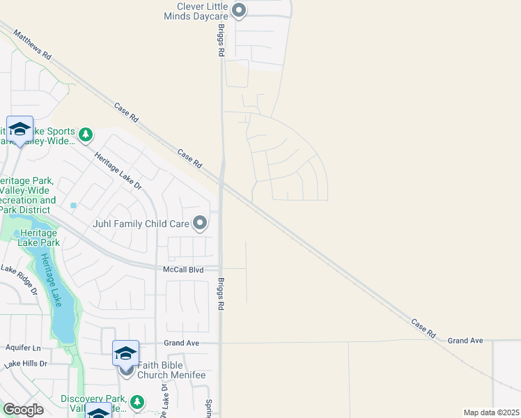 map of restaurants, bars, coffee shops, grocery stores, and more near 30184 Matthews Rd in Hemet