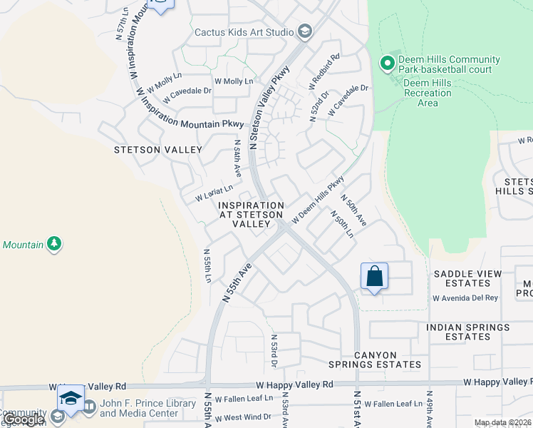 map of restaurants, bars, coffee shops, grocery stores, and more near 5322 West Chisum Trail in Phoenix