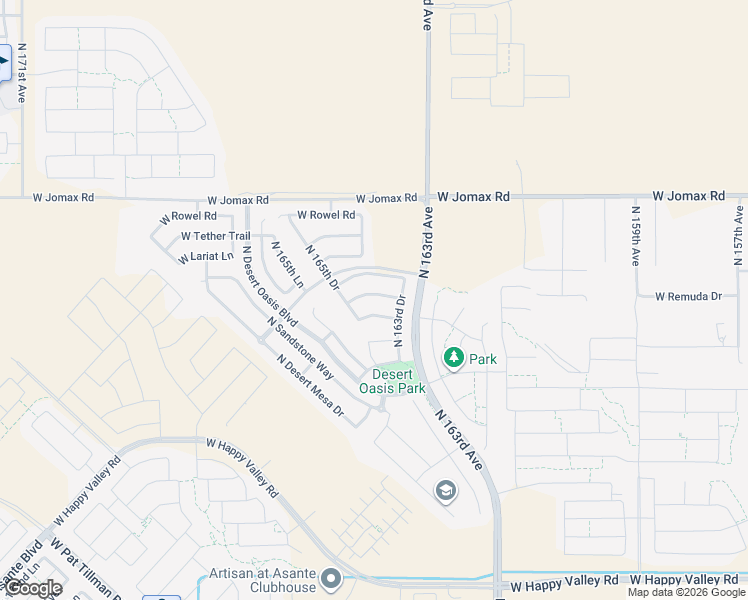 map of restaurants, bars, coffee shops, grocery stores, and more near 16442 West Remuda Drive in Surprise