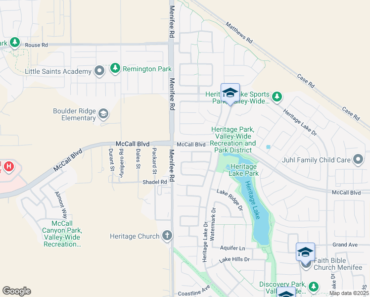 map of restaurants, bars, coffee shops, grocery stores, and more near 29081 Shipwright Drive in Menifee