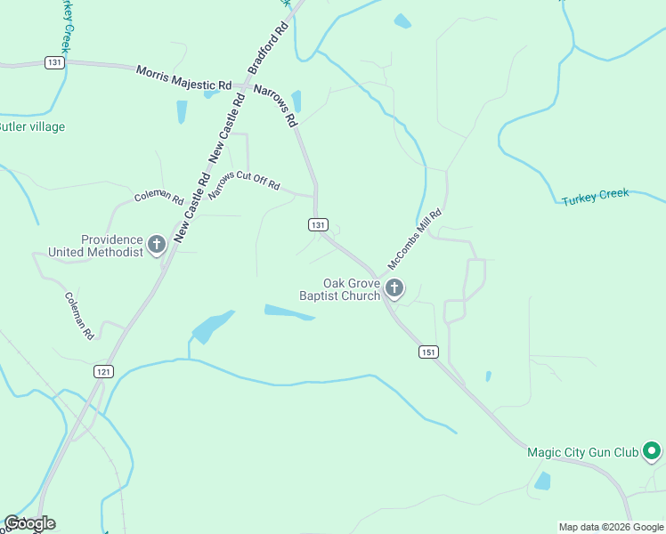 map of restaurants, bars, coffee shops, grocery stores, and more near 7460 Narrows Road in Dixiana