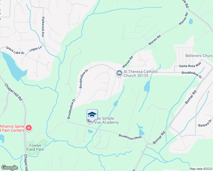 map of restaurants, bars, coffee shops, grocery stores, and more near 9571 Blackwolf Run in Douglasville