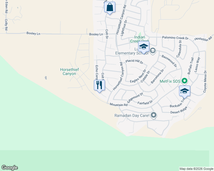 map of restaurants, bars, coffee shops, grocery stores, and more near 27383 Colt Drive in Corona