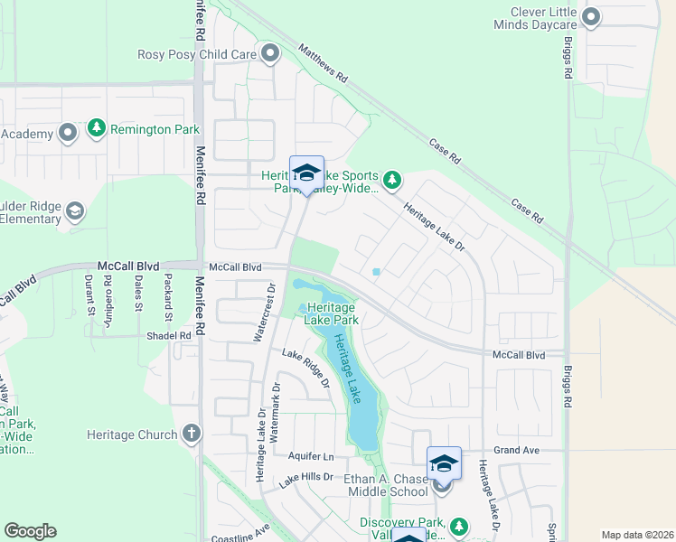 map of restaurants, bars, coffee shops, grocery stores, and more near 29273 Caravel Drive in Menifee