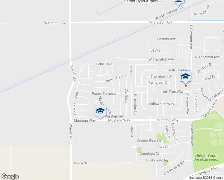 map of restaurants, bars, coffee shops, grocery stores, and more near 1525 Corte Alamonte in Hemet