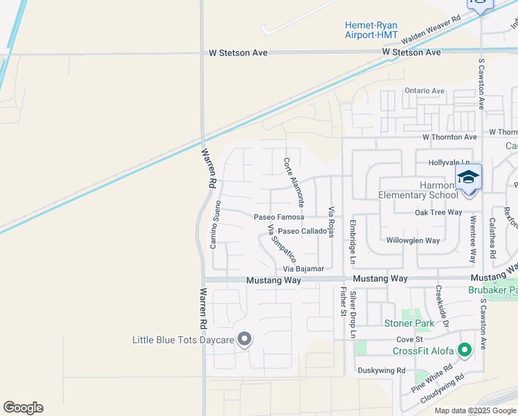 map of restaurants, bars, coffee shops, grocery stores, and more near 5469 Corte Cidra in Hemet