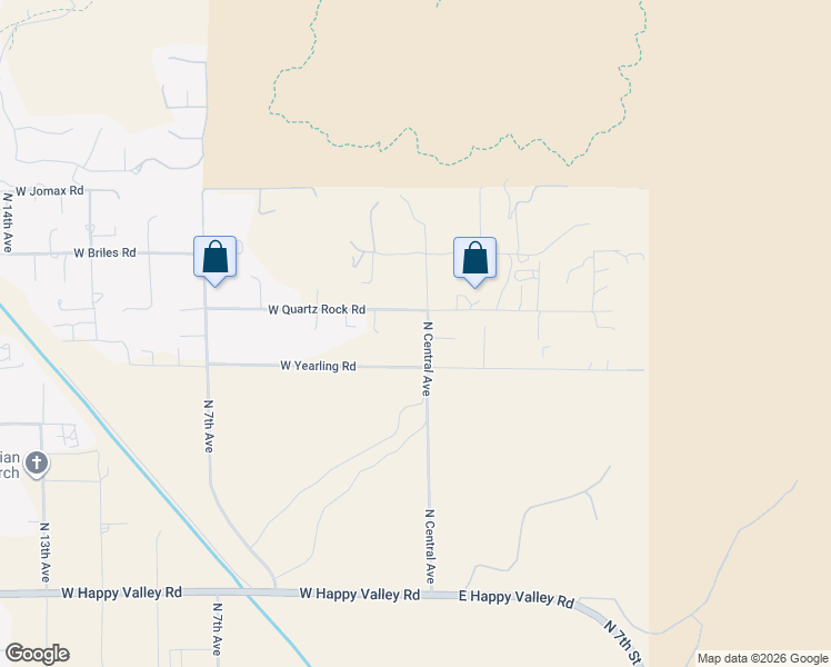 map of restaurants, bars, coffee shops, grocery stores, and more near 27 West Quartz Rock Road in Phoenix