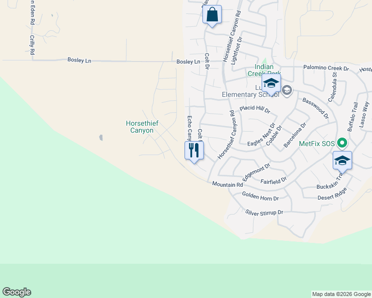 map of restaurants, bars, coffee shops, grocery stores, and more near 27395 Echo Canyon Court in Corona