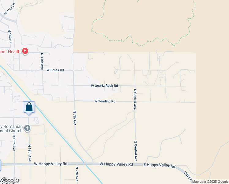 map of restaurants, bars, coffee shops, grocery stores, and more near 205 West Quartz Rock Road in Phoenix