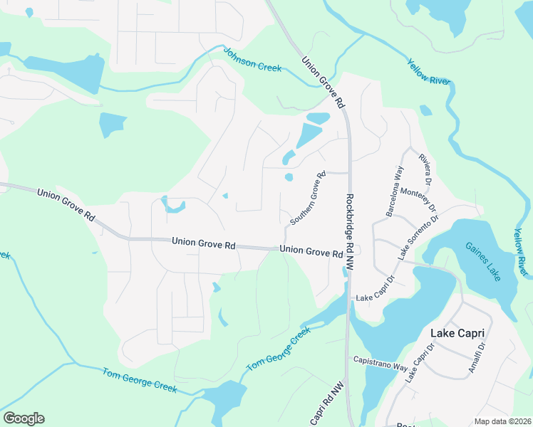 map of restaurants, bars, coffee shops, grocery stores, and more near 2198 Terrance Court in Lithonia