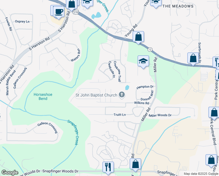map of restaurants, bars, coffee shops, grocery stores, and more near 2291 Wilkins Court in Decatur