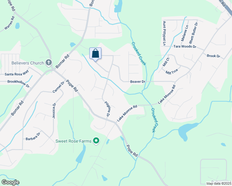 map of restaurants, bars, coffee shops, grocery stores, and more near 3278 Pilgrims Court in Douglasville