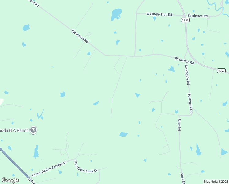 map of restaurants, bars, coffee shops, grocery stores, and more near 334 Ledbetter Lane in Denison