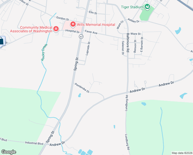 map of restaurants, bars, coffee shops, grocery stores, and more near 108 Elizabeth Drive in Washington