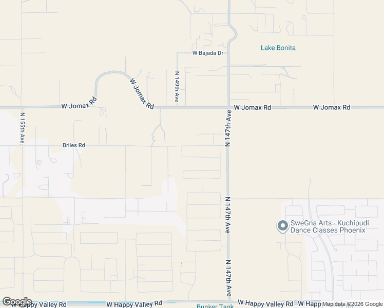 map of restaurants, bars, coffee shops, grocery stores, and more near 14915 West Briles Road in Sun City