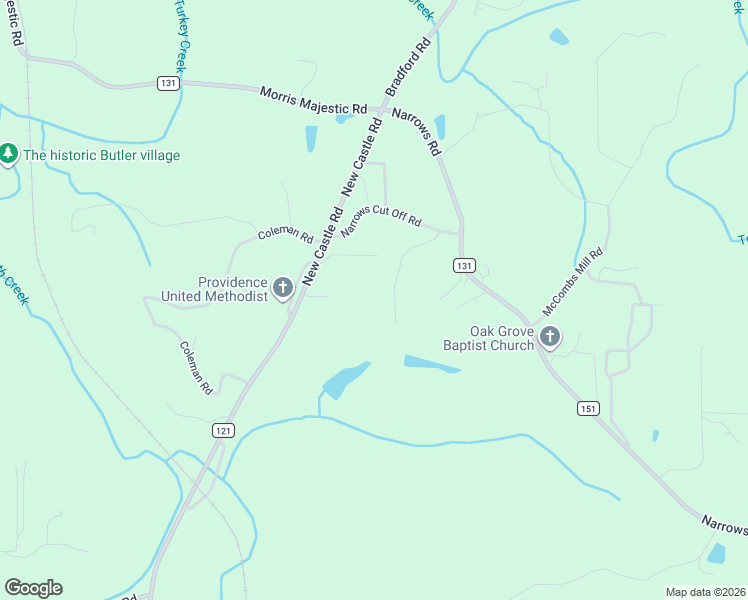 map of restaurants, bars, coffee shops, grocery stores, and more near 7420 Dewey Goodwin Road in Bradford