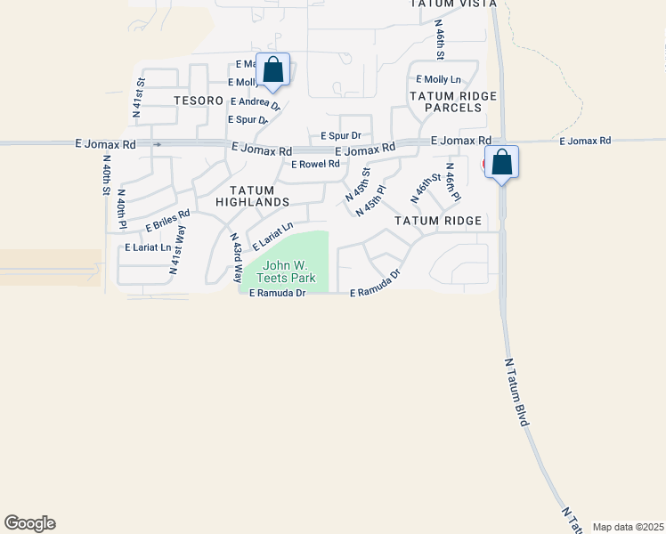 map of restaurants, bars, coffee shops, grocery stores, and more near 25824 North 44th Way in Phoenix