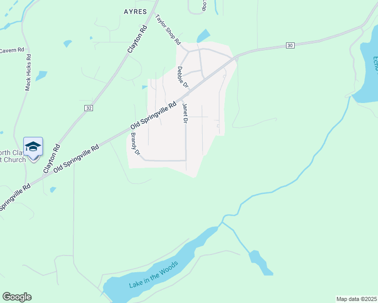map of restaurants, bars, coffee shops, grocery stores, and more near 5841 Janet Drive in Trussville