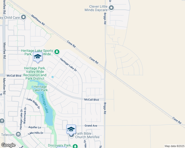 map of restaurants, bars, coffee shops, grocery stores, and more near 29915 Olympic Drive in Menifee