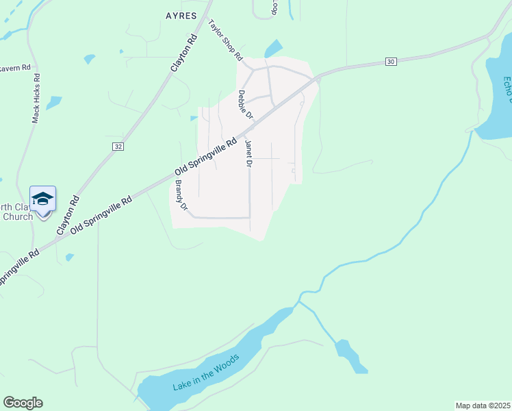 map of restaurants, bars, coffee shops, grocery stores, and more near 5841 Janet Drive in Trussville