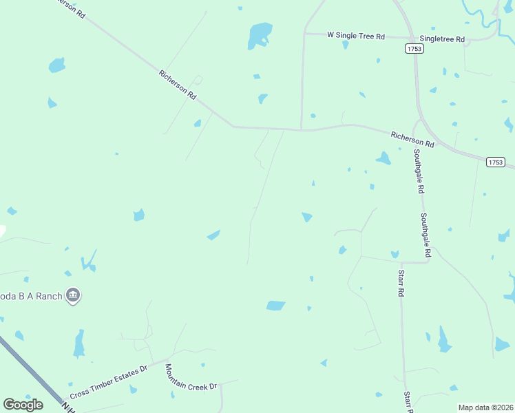 map of restaurants, bars, coffee shops, grocery stores, and more near 334 Ledbetter Lane in Denison