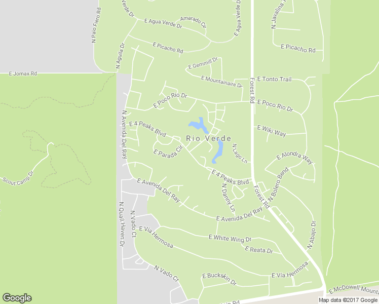 map of restaurants, bars, coffee shops, grocery stores, and more near East 4 Peaks Boulevard in Rio Verde