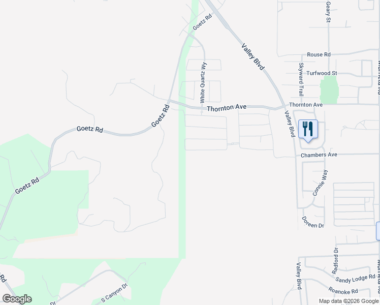 map of restaurants, bars, coffee shops, grocery stores, and more near Chambers Avenue in Menifee