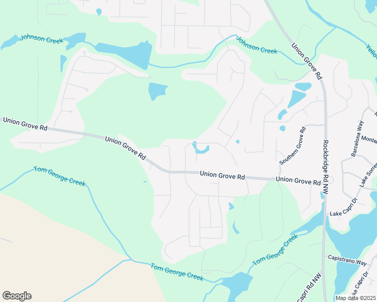 map of restaurants, bars, coffee shops, grocery stores, and more near 2450 Overlook Avenue in Lithonia